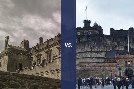 comparativa castillo de Edimburgo y Castillo de Stirling